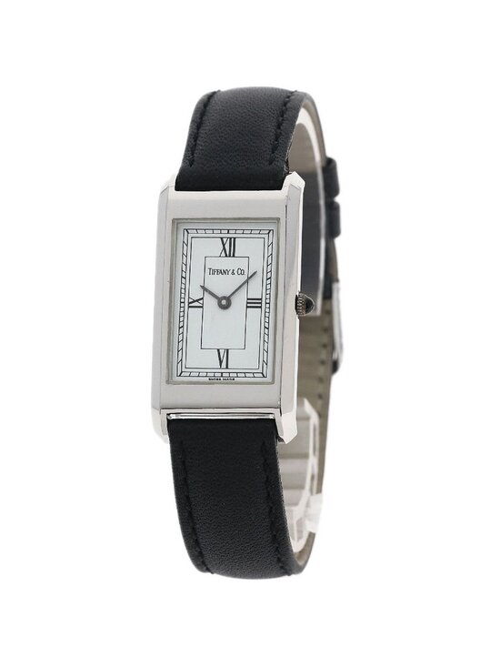 Tiffany & Co Classic Square Watch SS Leather